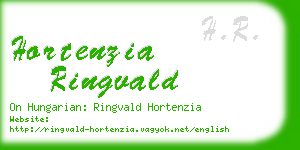 hortenzia ringvald business card